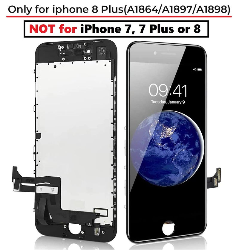 Diykitpl for iPhone 8 Plus Screen Replacement Black 5.5 Inch, Diykitpl 3D Touch LCD Digitizer Display for iPhone 8 Plus, with Repair Tools Kit for A1864,A1897,A1898 Glass Screen - Image 2